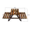 Wooden Foldable 3-Desk Plant Stand - Image 2