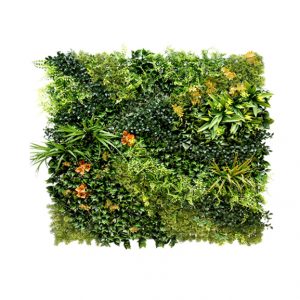 UV Artificial Vertical Mat with Leaves and Flowers 100x100 cm