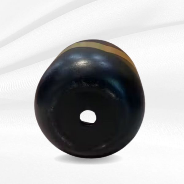 black golden leaf terracotta planter