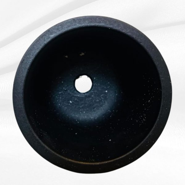 black golden leaf terracotta planter