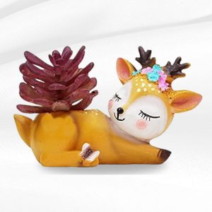 Deer Lying Resin Pot