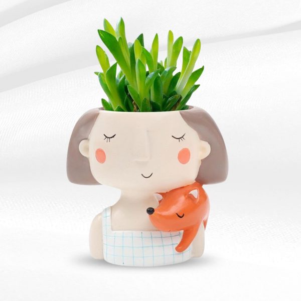 Fox Girl Resin Pot | Mera Baghicha