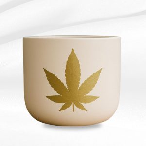 Golden Leaf Beige Terracotta Planter