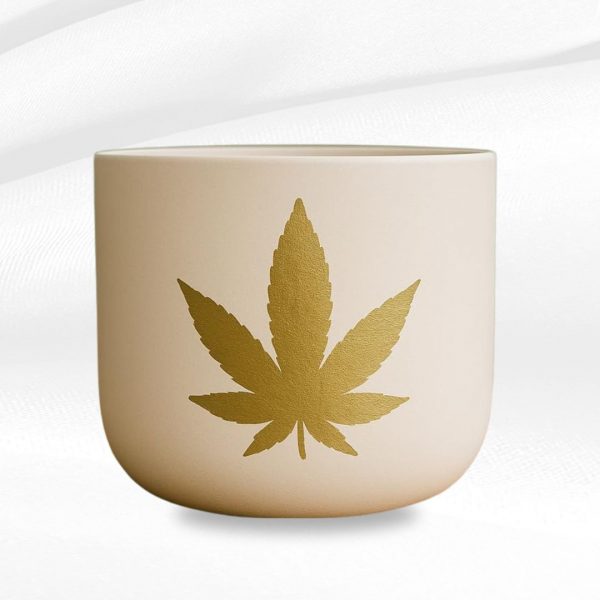 Golden Leaf Beige Terracotta Planter
