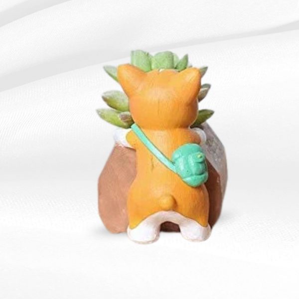 pencil dog resin pot