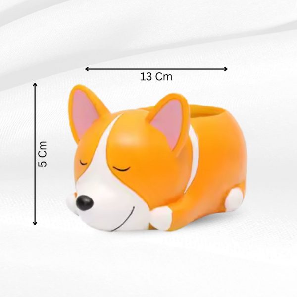sleeping dog resin pot