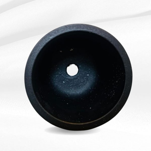 terracotta golden flower black pot