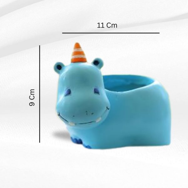 resin hippo planter
