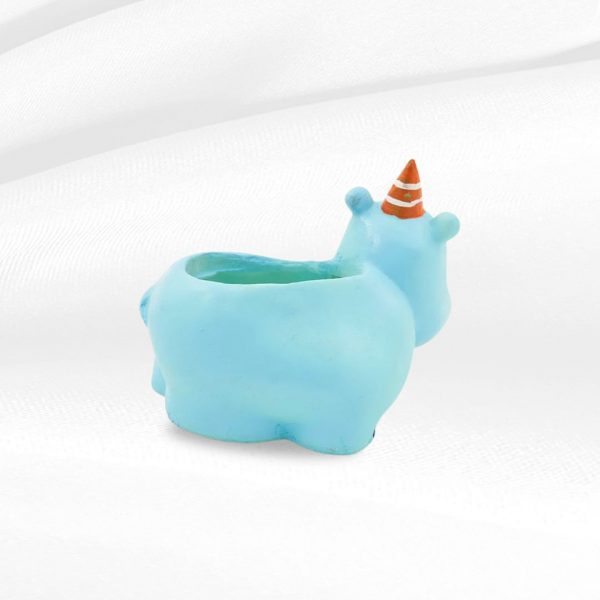 resin hippo planter
