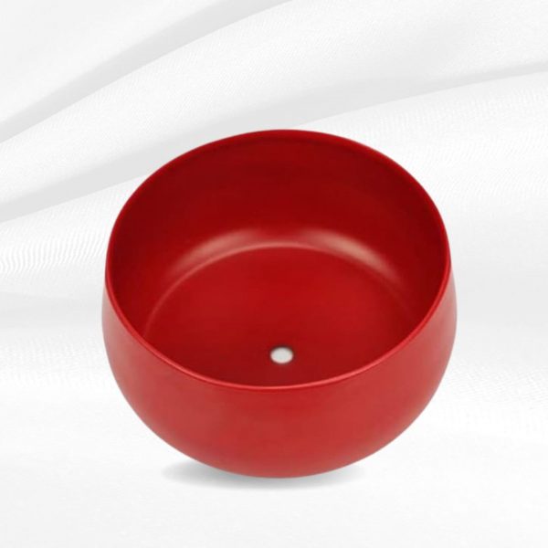 handmade red metal planter